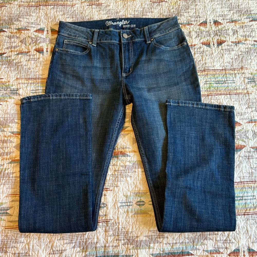 Wrangler Women's Dark Blue Boot Cut Jeans 13x36